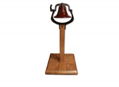 Wood prints on Metal Bell and Stand Image