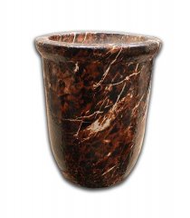 Ceramic Pot with Marble Print Image